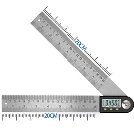 Digital Angle Finder 0-360°Digital Inclinometer Stainless Steel Protractor Angle Ruler with LCD Display for Woodworking Construction Repairing
