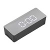 LED Mirror Alarm Clock Rectangular Digital Clock with Temperature Display