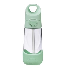 b.box 15 oz Tritan Drink Bottle: Kids Water Bottle with Straw and Lid for School, Sports, Travel, Daycare. Spill Proof & Leak Proof. Easy Grip Triangle Shape. BPA Free, Dishwasher Safe.