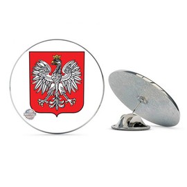 NYC Jewelers Poland Polish Eagle Polska Metal 0.75" Lapel Hat Pin Tie Tack Pinback