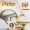 AMRUIPO 3 Light Bathroom Vanity Light Modern Brushed Gold Bathroom