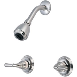 Olympia Faucets P-1232-BN Two Handle Shower Set, PVD Brushed Nickel Finish