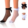 Miaband Fishnet Sheer Socks Bow Mesh Net Socks Elastic Hollow