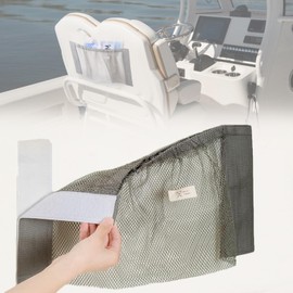 Boat Adhesive Backed Storage Bag - Marine Mesh Organizer Pouch To Keep Things Secure for Hatches, Console Doors, Gunwales (S)