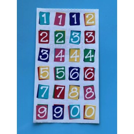 Frances Meyer’s Inc. RARE Frances Meyer’s Number Blocks Colorful Learning School Stickers 10 Sheets