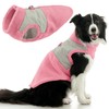 Gooby Zip Up Sherpa Vest - Pink, Small - Two Tone Fuzzy Fleece Dog Sweater with Built-in Harness and Extra Security for Small Dog and Medium Dog