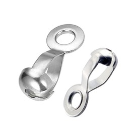 20 Pieces Stainless Steel Beaded Ball Chain Pull Loop Connectors Ceiling Fan Lamp Pull Loop Ball Chain Connectors Fit for 10mm Bead Chain for Jewelry DIY Art Making Fan Pull Chain