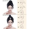 Sinland Microfiber Hair Drying Towels Ultra Absorbent Hair Turban Drying