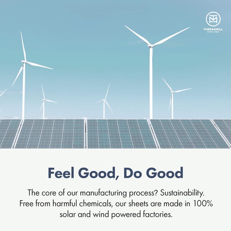 Threadmill 100% Cotton Sheets for King Size Bed - 600