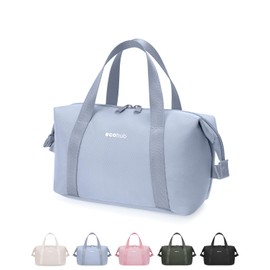 ECOHUB Travel Wash Bag for Women, Water-resistant Toiletry Bag with Wide-Open, Lightweight Makeup Cosmetic Organizer for Travel Accessories, Recycled Saving Organizer for Full-Sized Toiletries, Grey