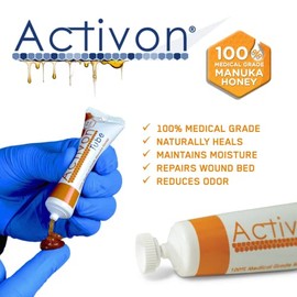 ActivOn Tubo De Gel De Miel De Manuka 100% De Grado Médico Activon Cicatrizante Natural Para Heridas(Paquete De 3)