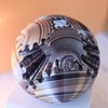 3D Printed - Mechanical Gear Ball Figurine Decor Plastic Smooth:_Red