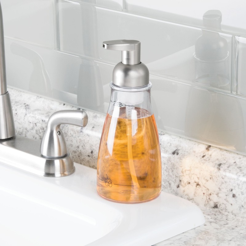 iDesign Foaming Soap Dispenser for Kitchen, Bathroom, Sink, Vanity, 3"