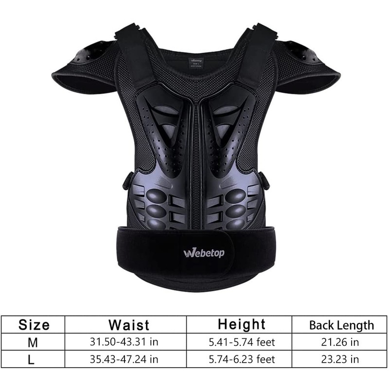 Webetop Motorcycle Chest Protector Adults Dirt Bike Body Chest Spine