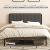 DALISK Queen Bed Frame with Upholstered Platform Headboard, Steel Slat
