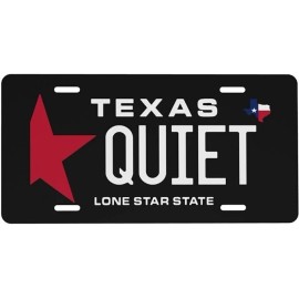 BLVD Quiet Texas License Plate including Hardware Made In USA