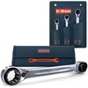 PRESCH Double Ratchet Wrench Set 3 Pieces (8-19 mm) with