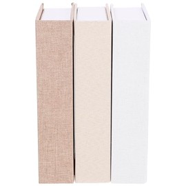 ABOOFAN 3pcs Faux Book Box Decorative Books Modern Linen Fake Books Linen Covered Book Set for DIY Crafts Coffee Table and Shelf Décor