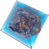 CHONIT Orgonite Pyramid, Chakra Mix Ocean Light Blue with Flower