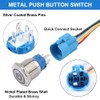 DMWD 5Pcs 19mm Metal Latching Push Button Switch Waterproof 12V-24V