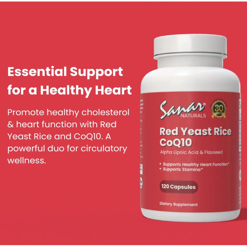 Sanar Naturals Arroz De Levadura Roja Coq10 120 Capsulas