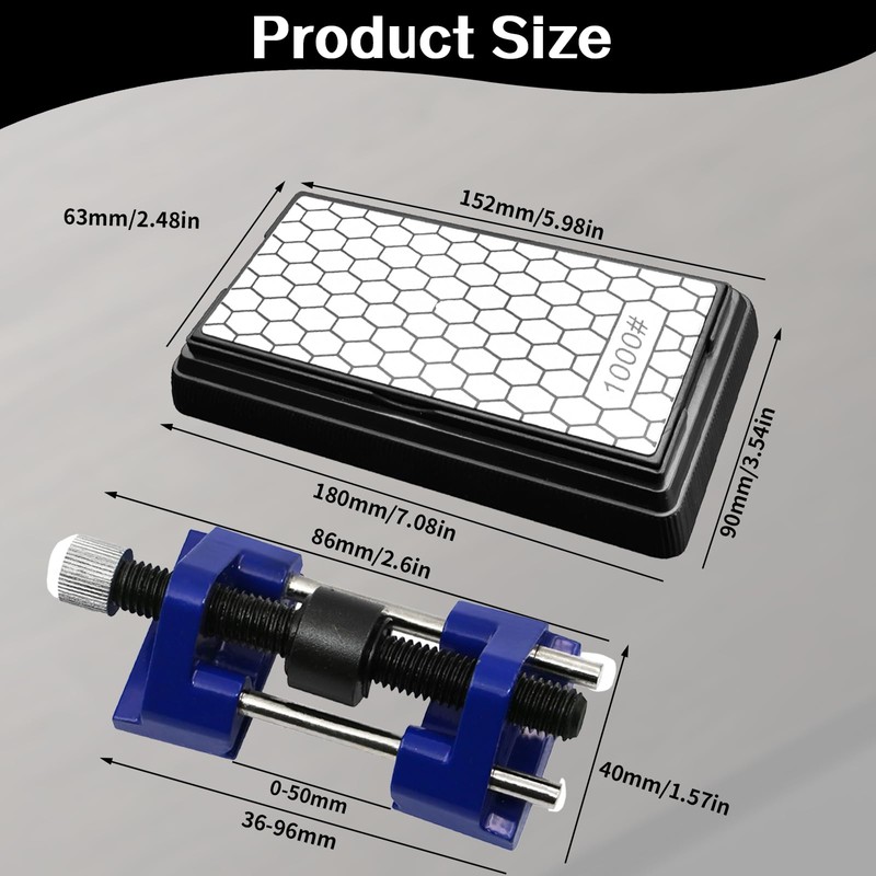 Diamond Sharpening Stones, Chisel Sharpening Kit with Chisel Honing Guide,