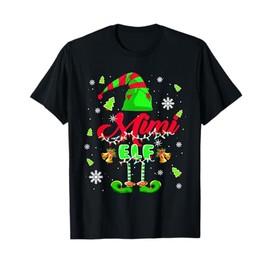 Mimi Elf Christmas Trees Lights Elf Costume Matching Family T-Shirt