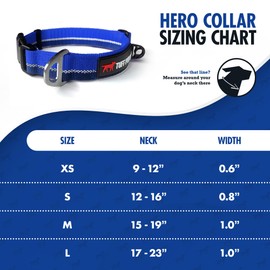 Tuff Pupper Heavy Duty Dog Collar | Tough Dog Collar | Reflective Dog Collar with Aluminum D-Ring Leash Clip | Separate Dog ID Tag Attachment Keeps Engraved Dog Tags Quiet | Easy Sizing for All Breeds