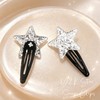 4Pcs Silver Glitter Star Hair Clips for Women Girls Y2K