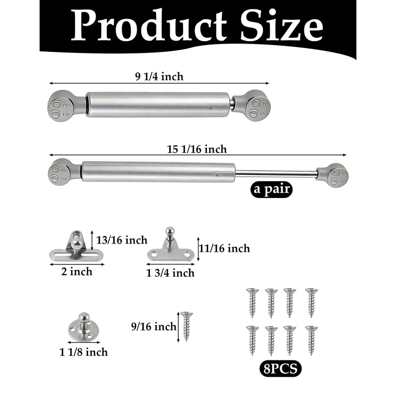 Mengshi 150N Soft Close Hydraulic Hinge, 2-Pack, for Heavy Curved,