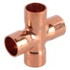 VOANZO 5Pcs 4-Way Cross Union Pipe Fitting 15mm for Plumbing