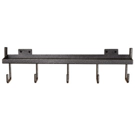 Schneiders Easy-Up Pro 22" Shelf with Tack Hooks for Tack Rooms | Gray Armor
