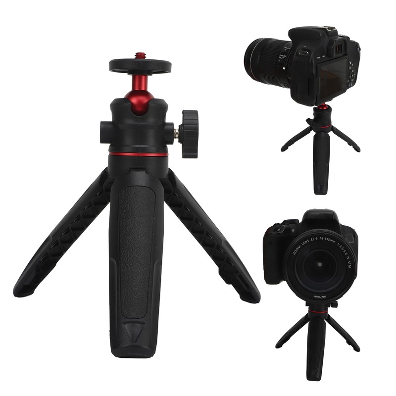 Desktop Camera Tripod with Non Slip Silicone Pad Multifunctional 1/4in