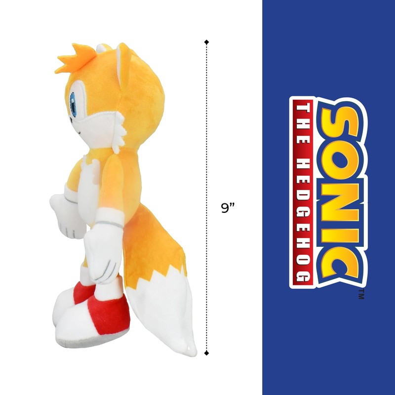 Multipet Sonic Tails Plush Dog Toy, 9-inch