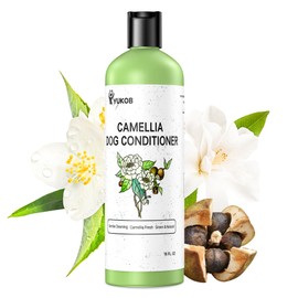 YUKOB Dog Shampoo and Conditioner for Allergies & Itching -Natural Camellia Oil Pet Shampoo for Sensitive Skin, Deshedding, Smooth Coat for Smelly Dogs,|Brightening Luster | 16 oz