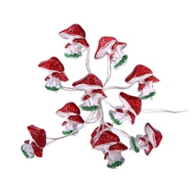 zaoalife Mushroom Fairy String Lights, 30 LED String Lights 3D Mushroom Copper Wire Lights Waterproof, Battery Operated String Lights for Wedding Parties Christmas Decoration