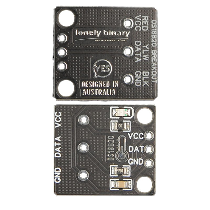 Lonely Binary 3-Pack DS18B20 Waterproof Temperature Sensors with Breakout Boards