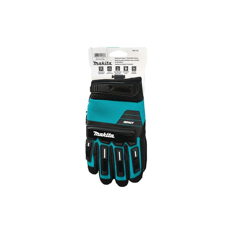 Makita P-84567 Advanced Impact Demolition Gloves, Size Medium