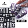 COLORBIRD STZ-5D01-3 Nail Sticker, Christmas Snowflake, Cute, Snowflakes, Snowflakes, V-Shaped,