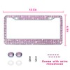 Bling License Plate Frame for Women, Sparkly Stainless Steel License