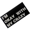 I Am Okay With My Crazy Stick Embroidered Iron on/Sew