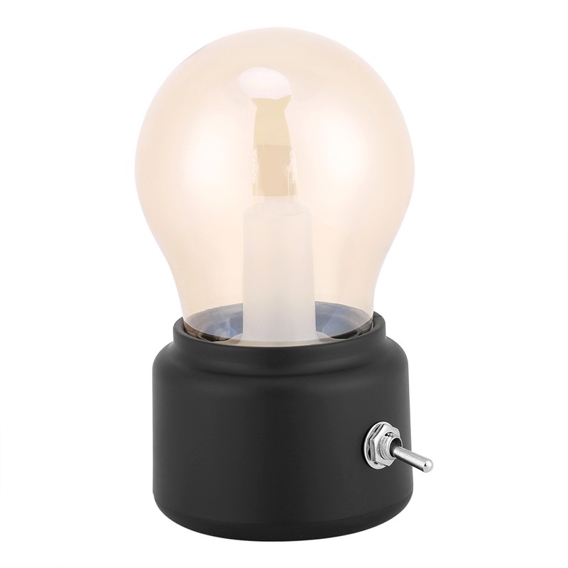 Creative Retro LED Night Light USB Rechargeable Night Light Black