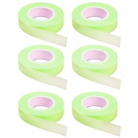 6 Rolls Eyelash Tape, Adhesive Fabric Eyelash Extension Tape, Breathable Micropore Fabric Tape for Eyelash Extension Supplies,9 m/10 Yard Each Roll (Green)