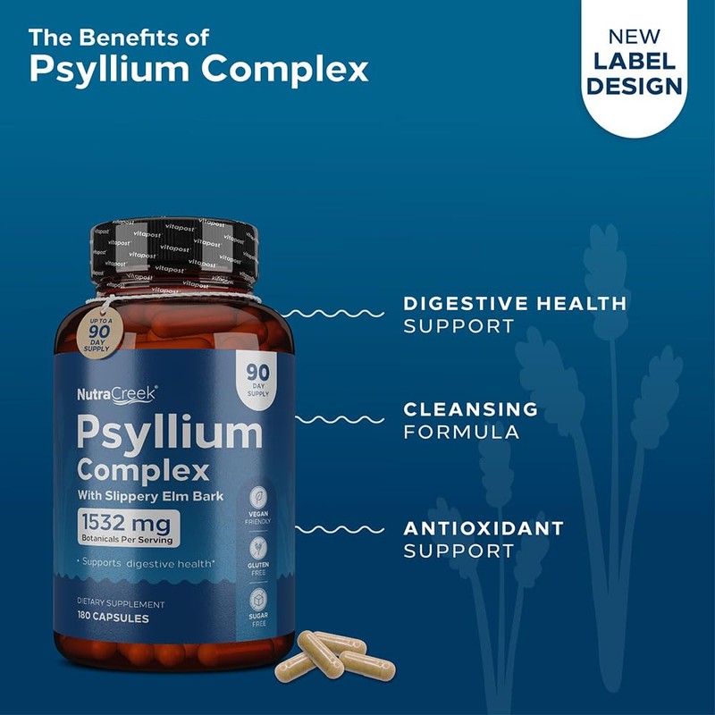 NutraCreek Psyllium Complex | 11-Ingredient Psyllium Husk Capsules with Psyllium