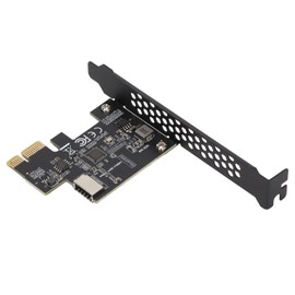 Sanpyl Tarjeta Vertical USB3.2 PCI E, Adaptador PCI E a Tipo E USB3.2 GEN1 5Gbps Tipo C Interfaz Frontal Conector de Panel Frontal Interno Tarjeta Vertical para PC de Escritorio(Negro)