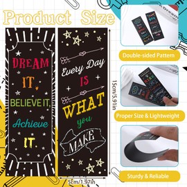 Wxiben Inspirational Bookmarks Gifts for Students - 150 Pcs Back to School Bookmarks Rainbow Motivational Book Marks First Day of School Book Markers Page Clip for Primary Middle High Student Reading