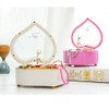 Heart Shape Dancing Ballerina Music Box Jewelry Box Carousel Swivel