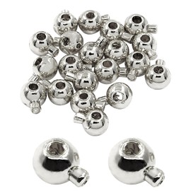 PHITUODA 20Pcs Silver Crimp Beads 18K Silver Plated Beads 3mm Loose Rondelle Spacer Beads Metal Bead Spacers Beads for DIY Bracelet Necklace Jewelry Making
