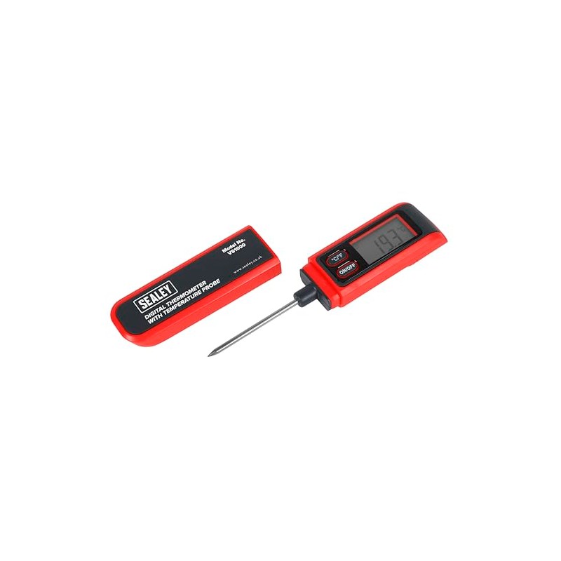 Sealey Digital Thermometer, Temperature Probe, Auto-Power-Off, LCD Screen- VS1000