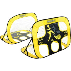 Kickmaster Quick up Goal and Target Shot Kids Football Goal - Pop Up Football Goals for Kids - Mini Football Net Kids with Target Shot - Football Gifts for Boys and Girls - Childrens Goal Posts